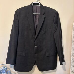 Lauren Ralph Lauren Windowpane Coat Suit Jacket Men’s 48L Gray Business Sm Flaw